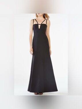 BCBGMaxAzria  Elegant Black  Strappy Evening Gown Size 6